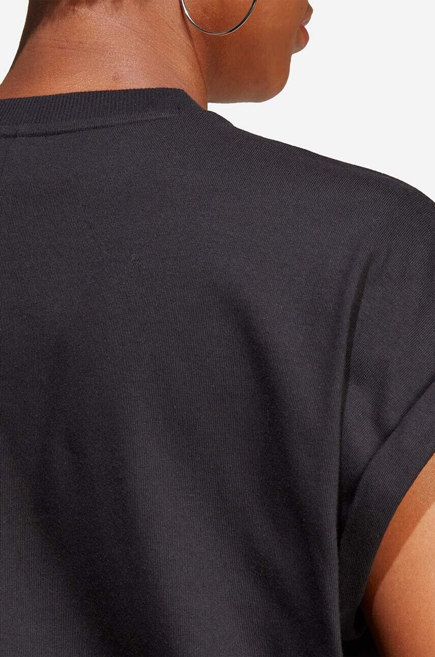 Бавовняна сукня adidas Originals колір чорний mini пряма IC5483-black