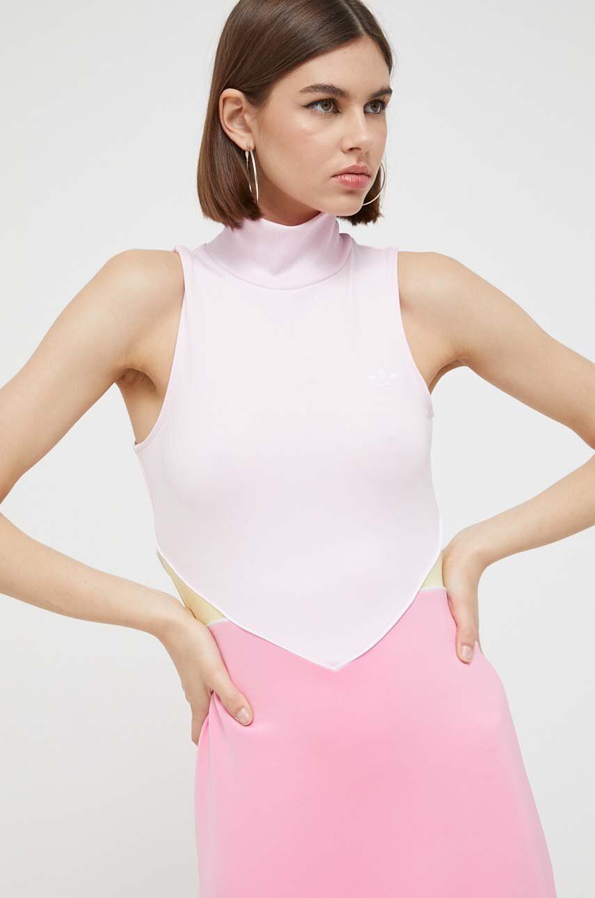 Сукня adidas Originals колір рожевий maxi пряма