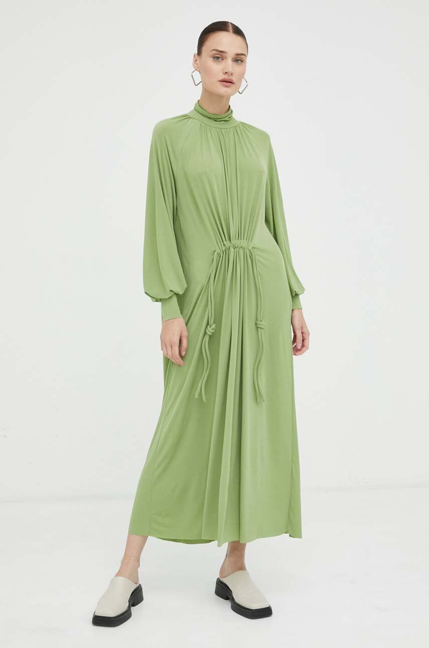 Day Birger et Mikkelsen rochie culoarea verde, maxi, drept answear.ro
