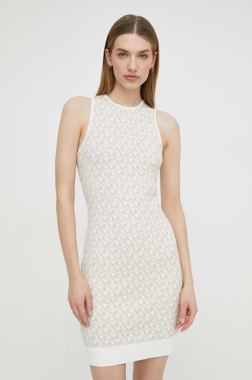 MICHAEL Michael Kors rochie culoarea bej, mini, mulata