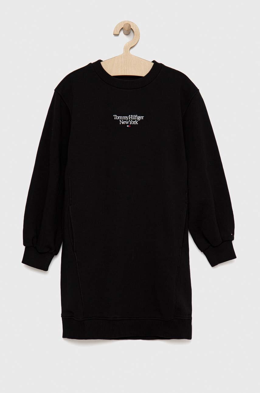 

Детское платье Tommy Hilfiger цвет чёрный mini прямое