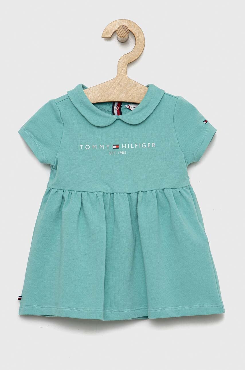 

Сукня для немовлят Tommy Hilfiger колір бірюзовий mini розкльошена