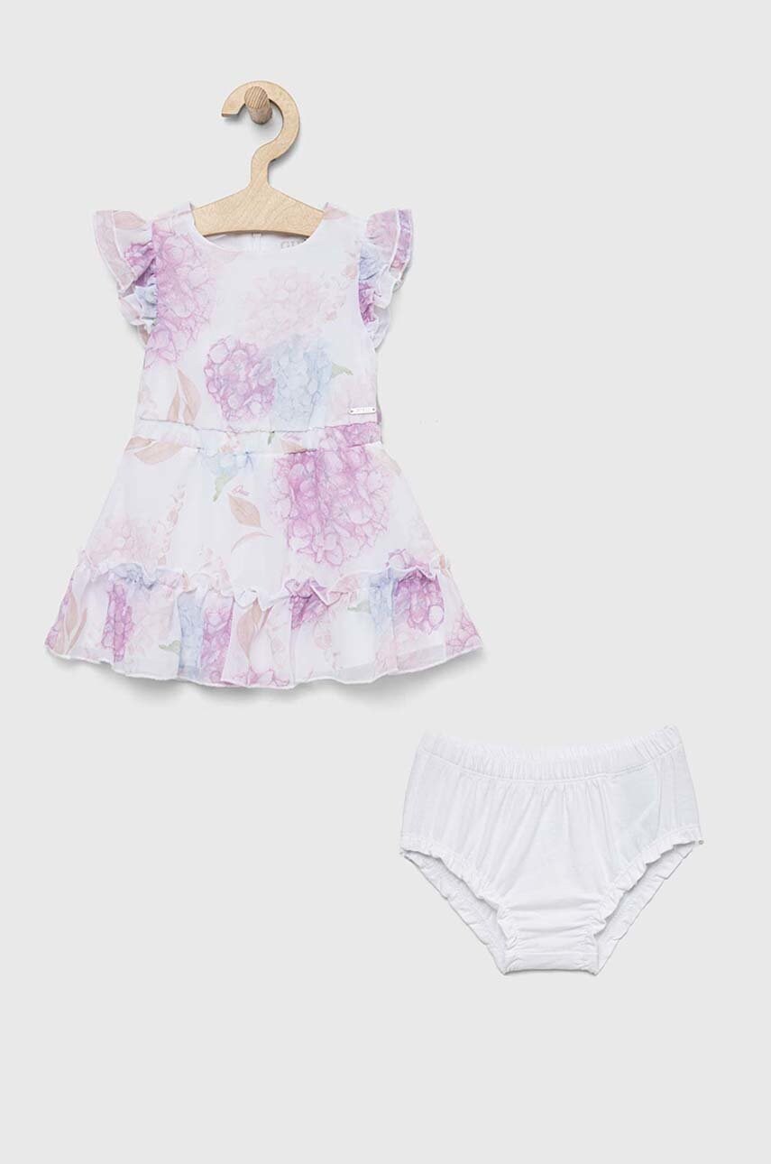 

Сукня для немовлят Guess колір рожевий mini розкльошена