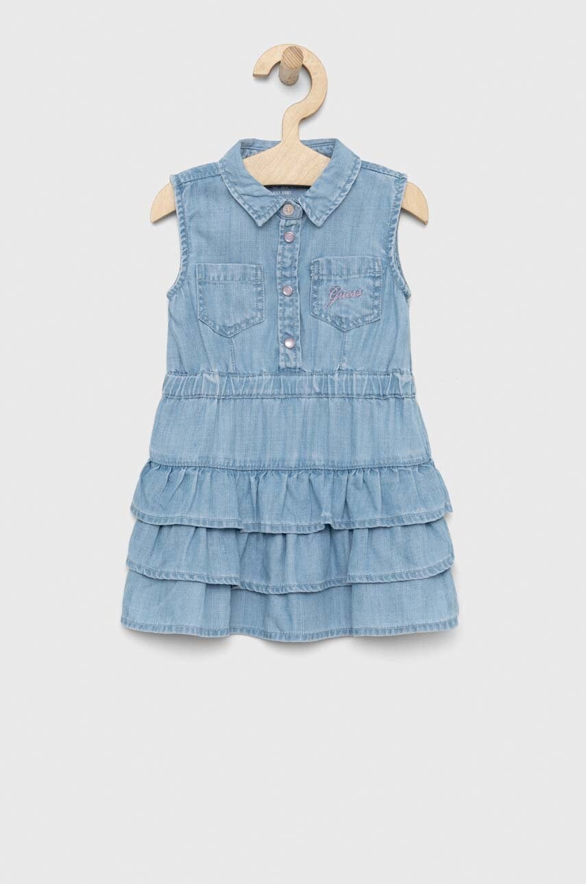 

Дитяча джинсова сукня Guess mini розкльошена