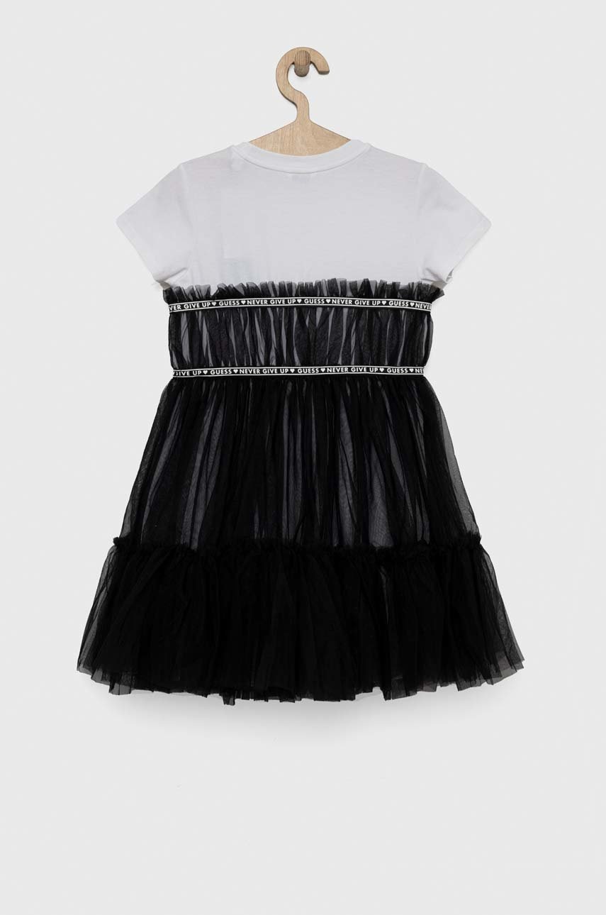 

Дитяча сукня Guess колір чорний midi розкльошена