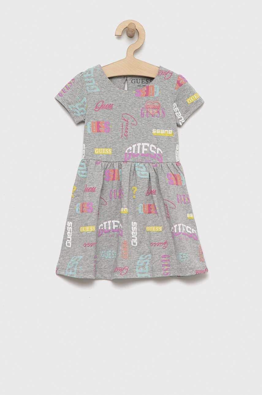 

Дитяча сукня Guess колір сірий mini розкльошена