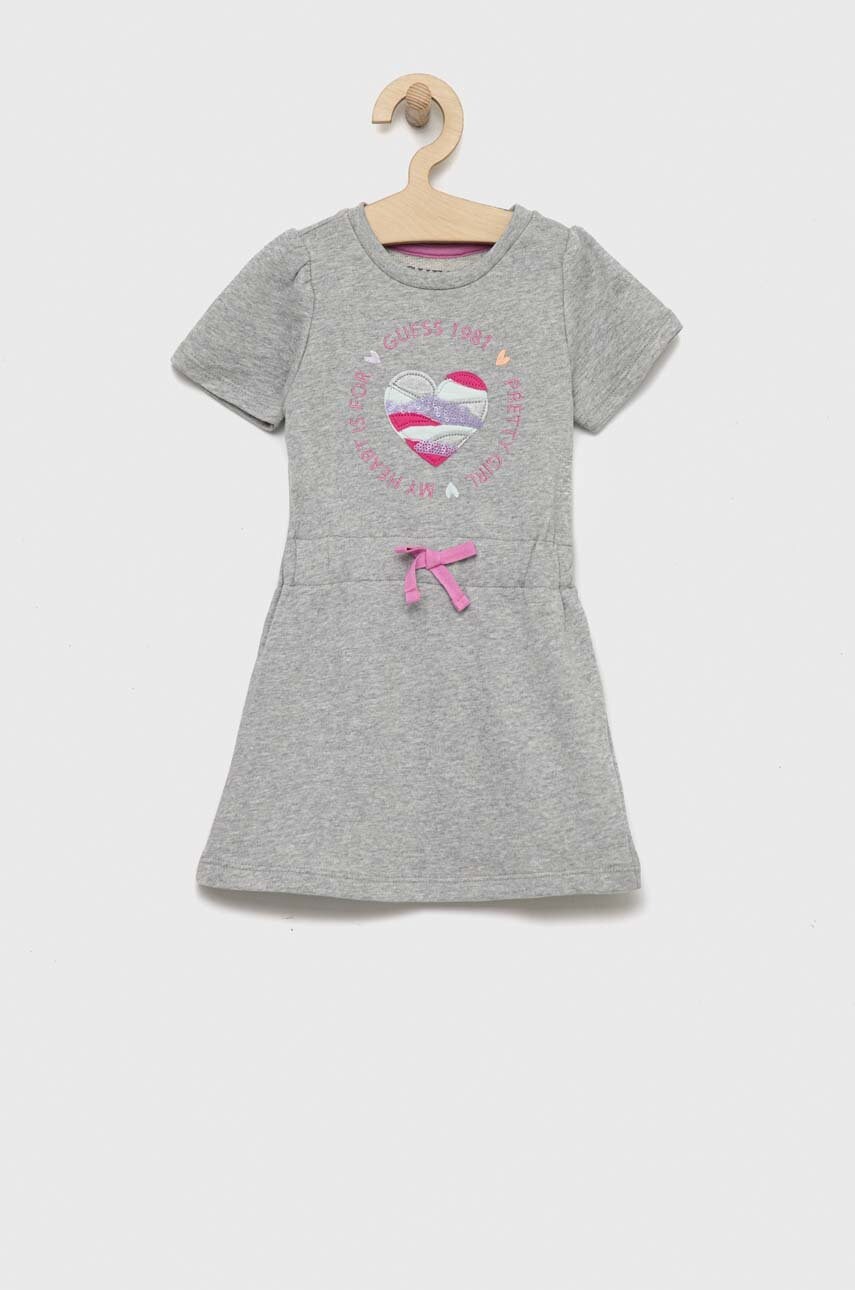 

Детское платье Guess цвет серый mini расклешённая