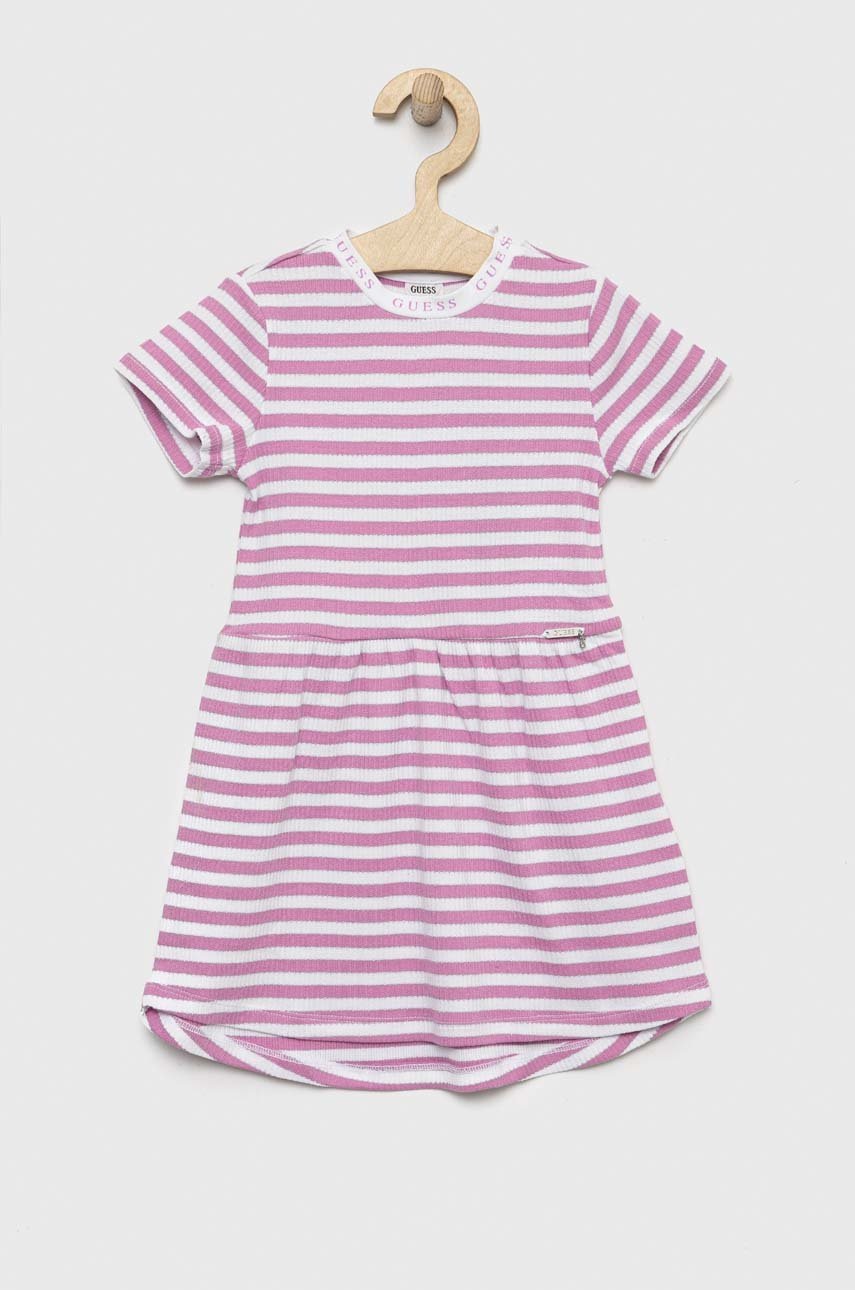 

Дитяча сукня Guess колір рожевий mini розкльошена