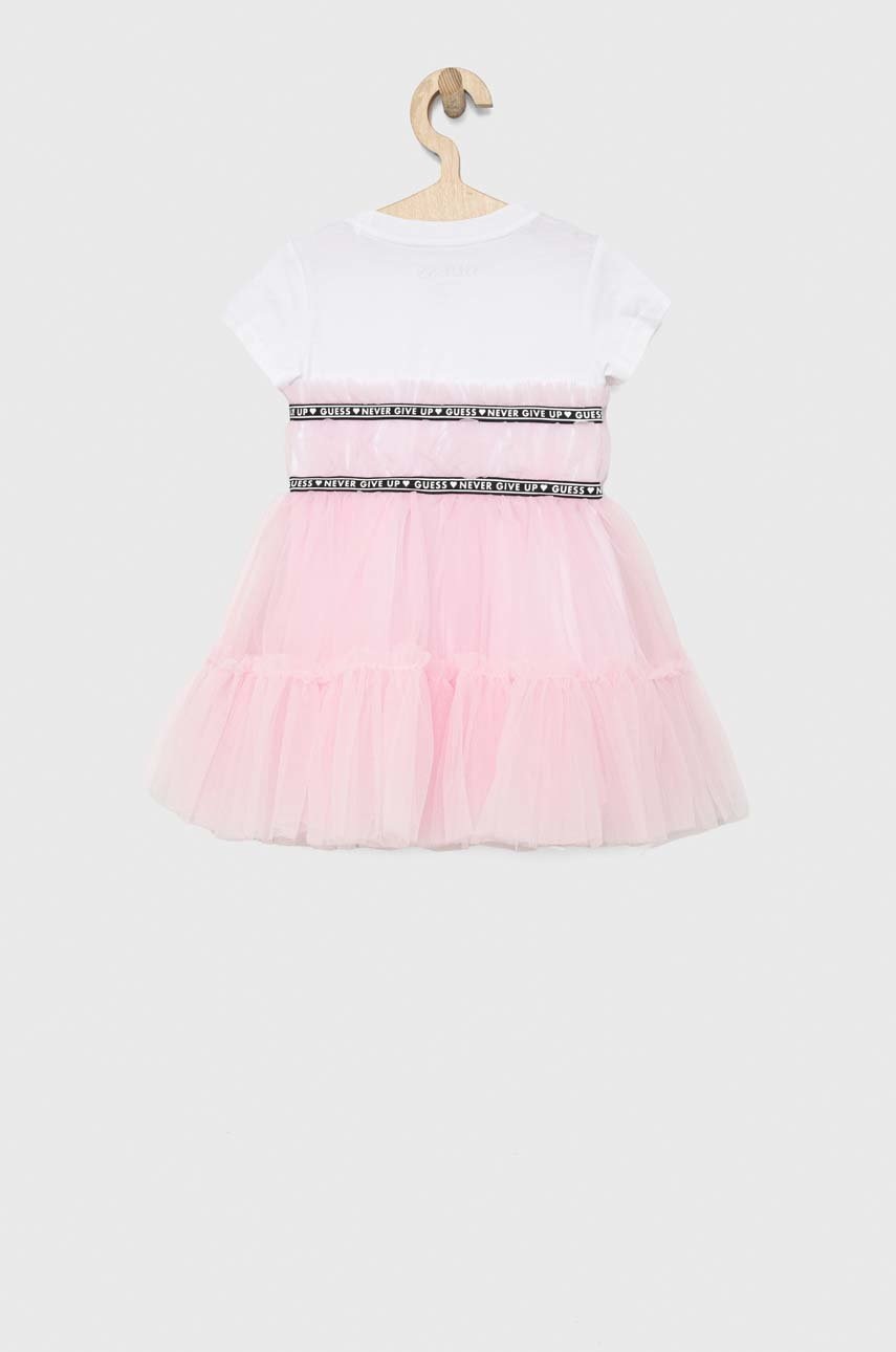 

Дитяча сукня Guess колір рожевий mini розкльошена