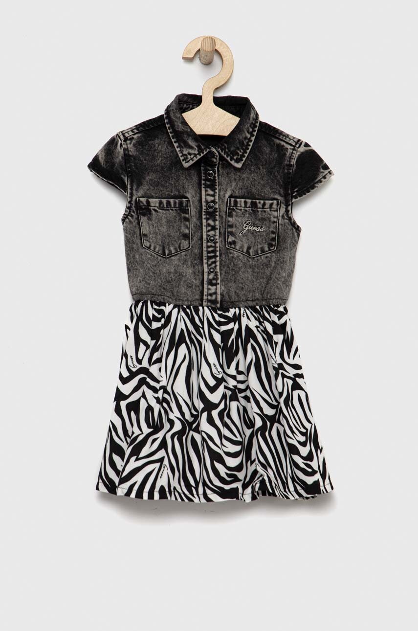 

Детское платье Guess цвет чёрный mini расклешённое