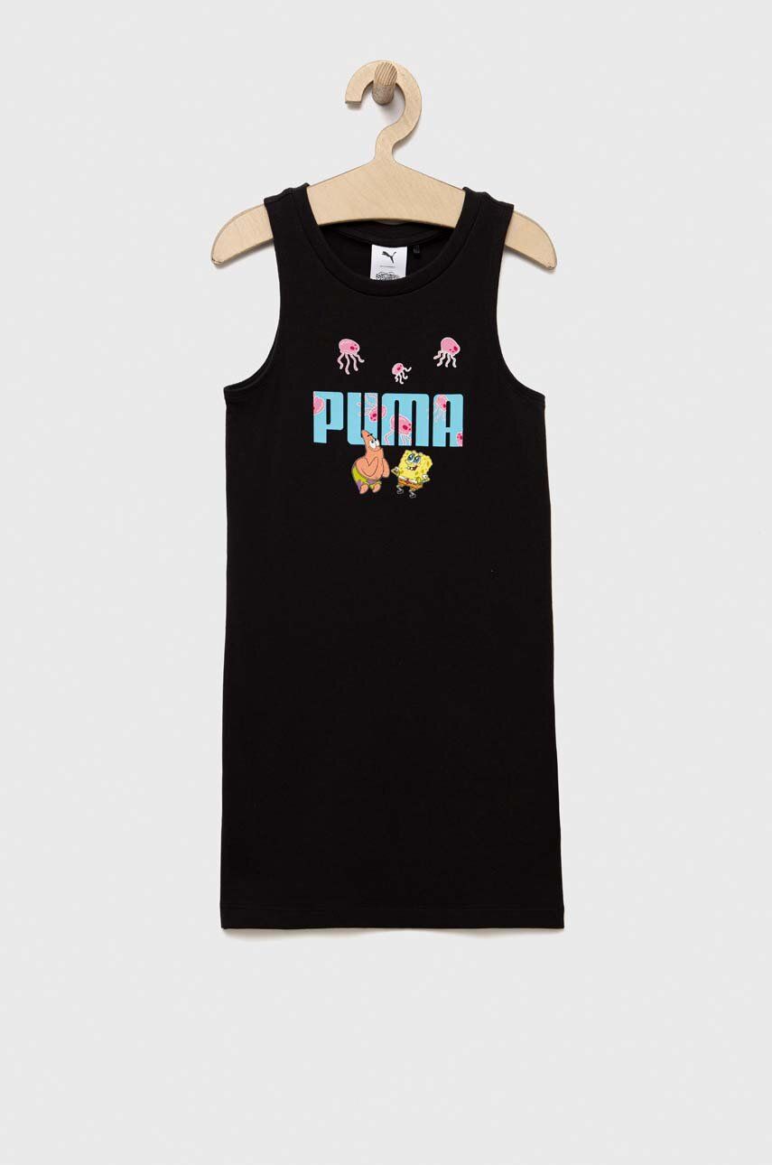 E-shop Dívčí šaty Puma PUMA x SPONGEBOB Tank Dress G černá barva, mini