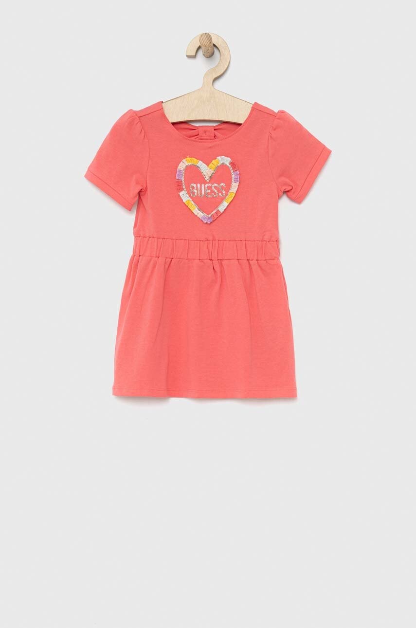 

Дитяча сукня Guess колір рожевий mini розкльошена
