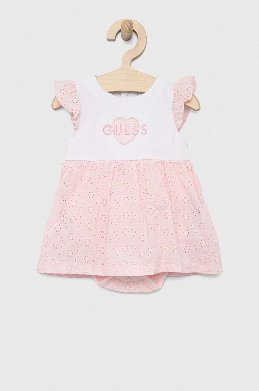 

Сукня для немовлят Guess колір рожевий mini розкльошена