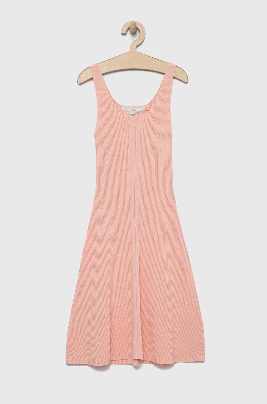 

Детское платье Guess цвет розовый mini расклешённое
