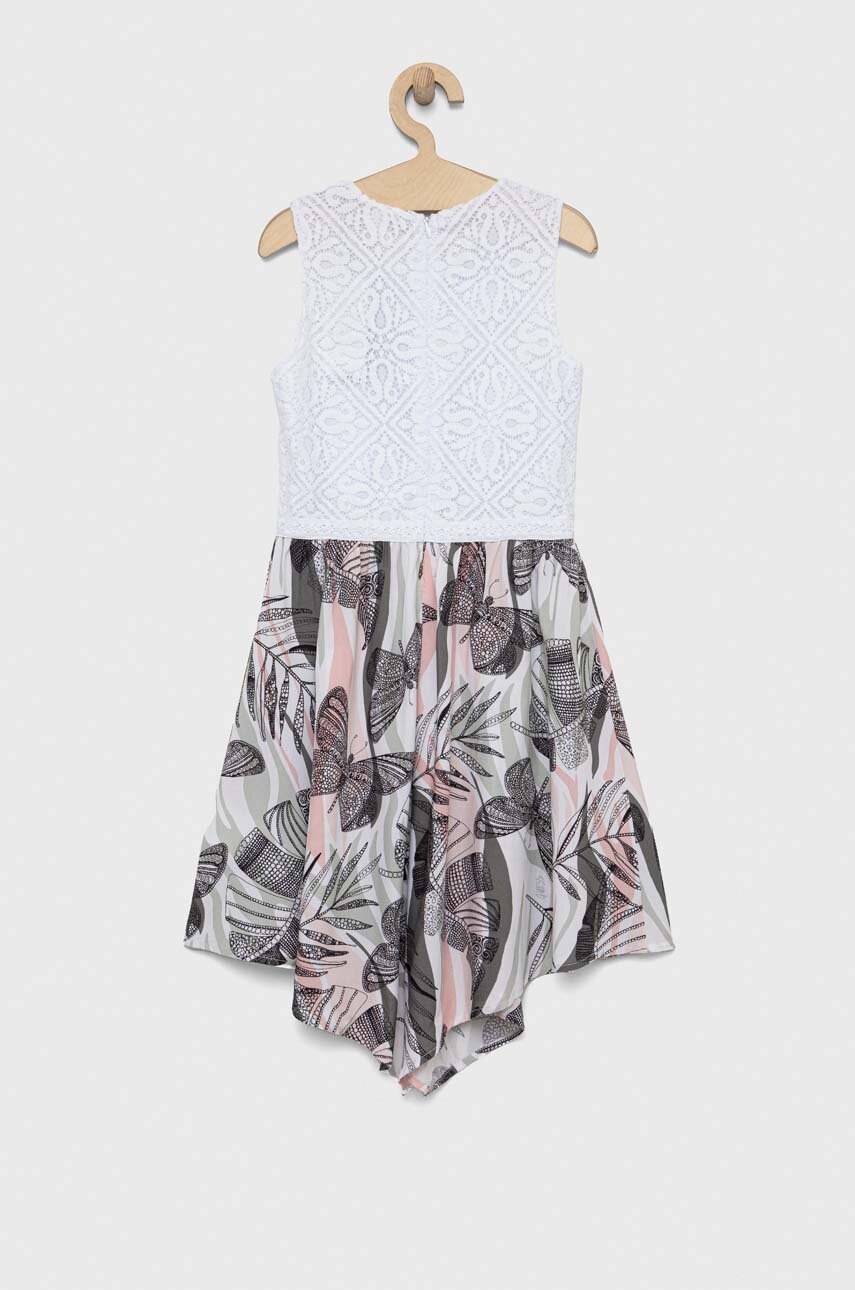 Детское платье Guess цвет белый mini расклешённое Детское платье Guess цвет белый mini расклешённое