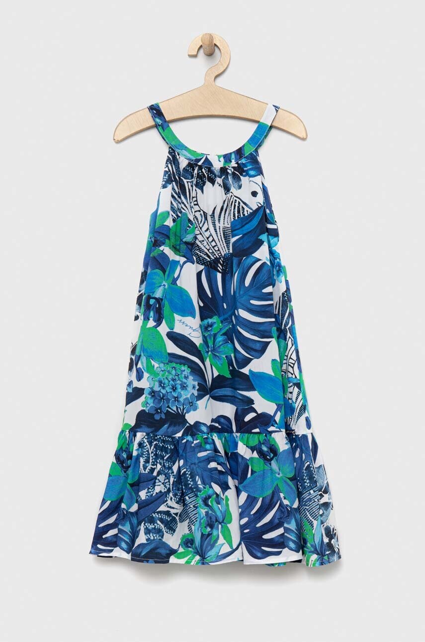 

Дитяча сукня Guess колір бірюзовий mini розкльошена