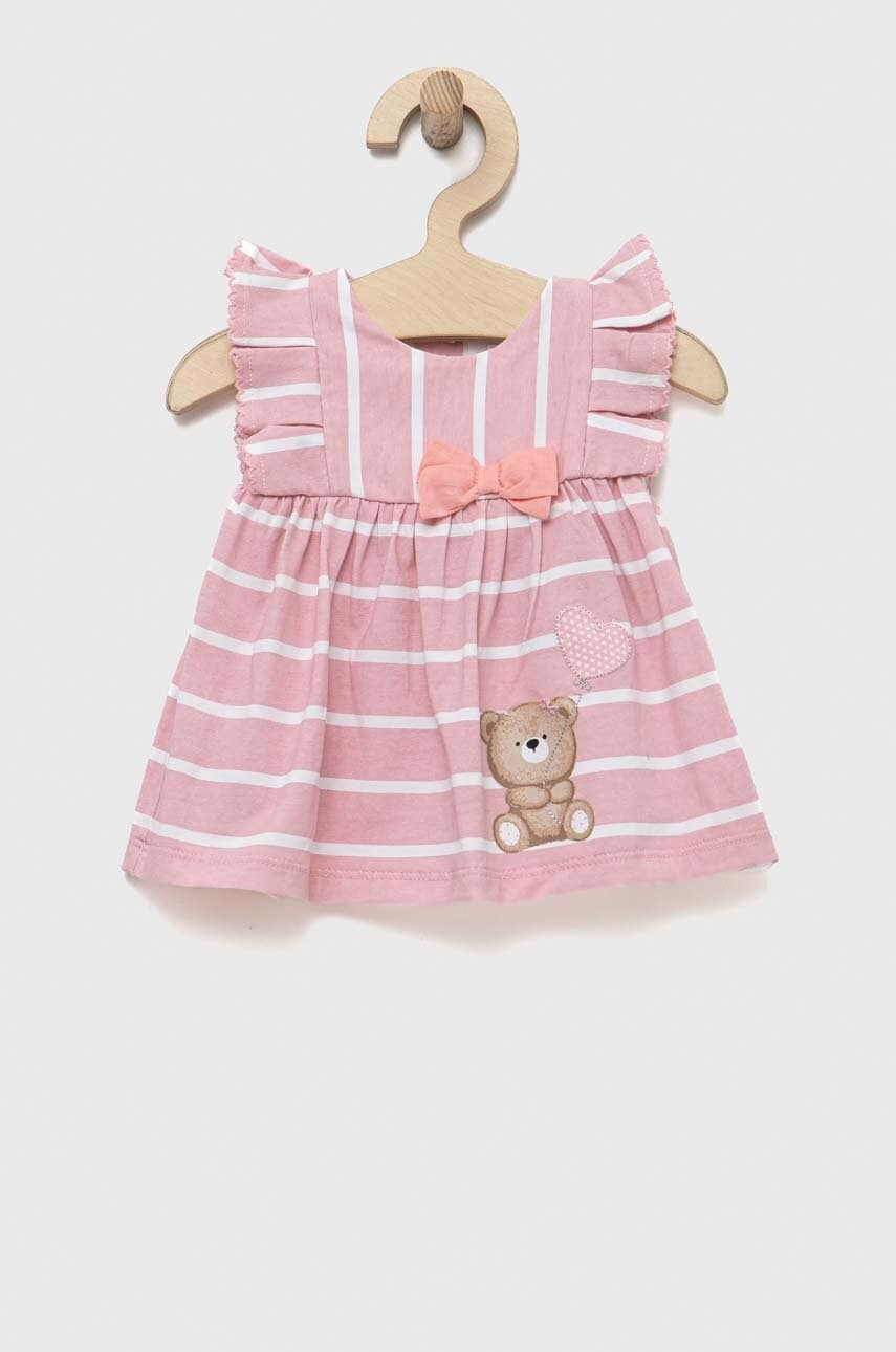 Mayoral newborn rochie bebe culoarea roz, mini, evazati