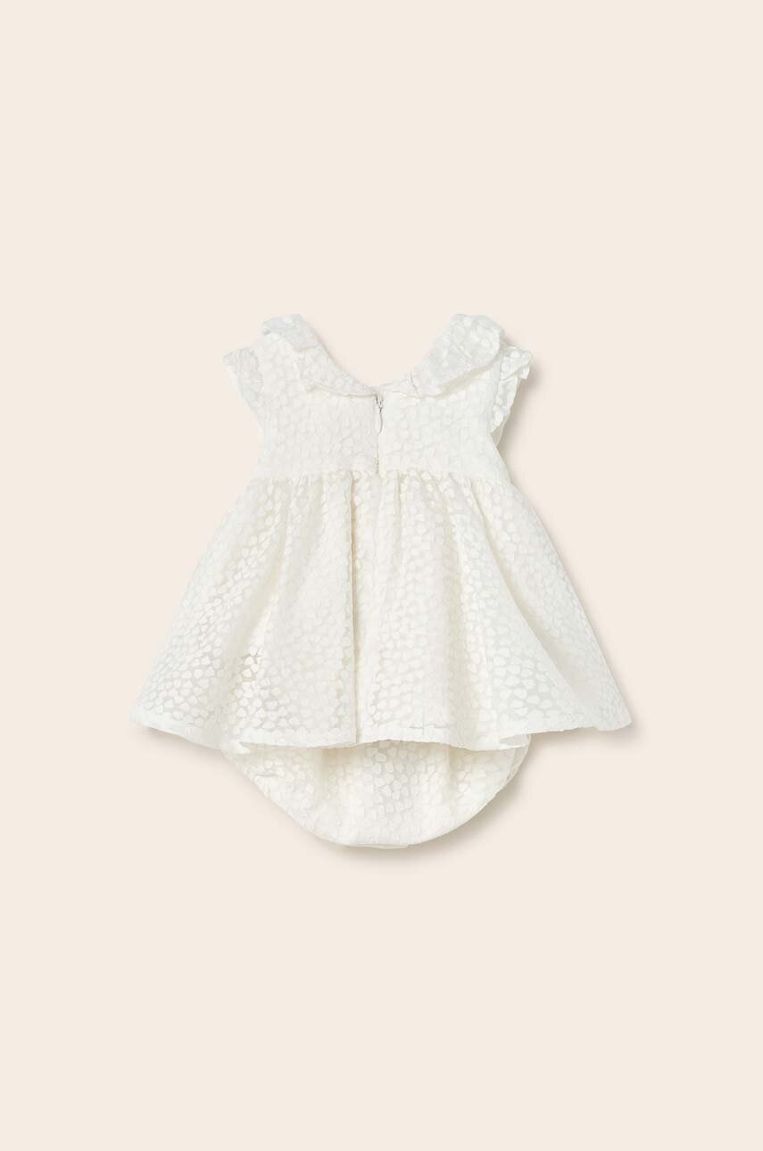 Дитяча сукня Mayoral Newborn колір бежевий mini розкльошена