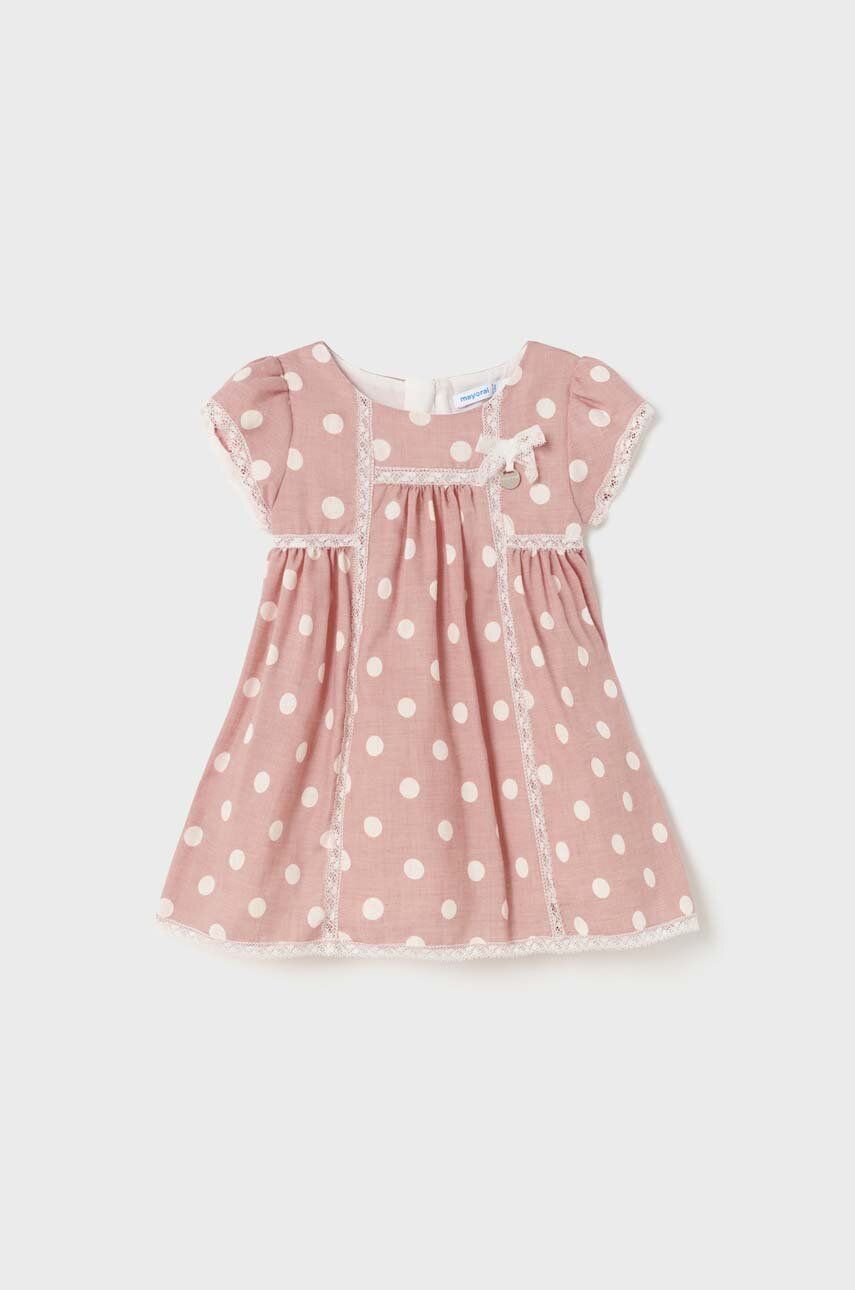 Платье для младенцев Mayoral цвет розовый mini расклешённое