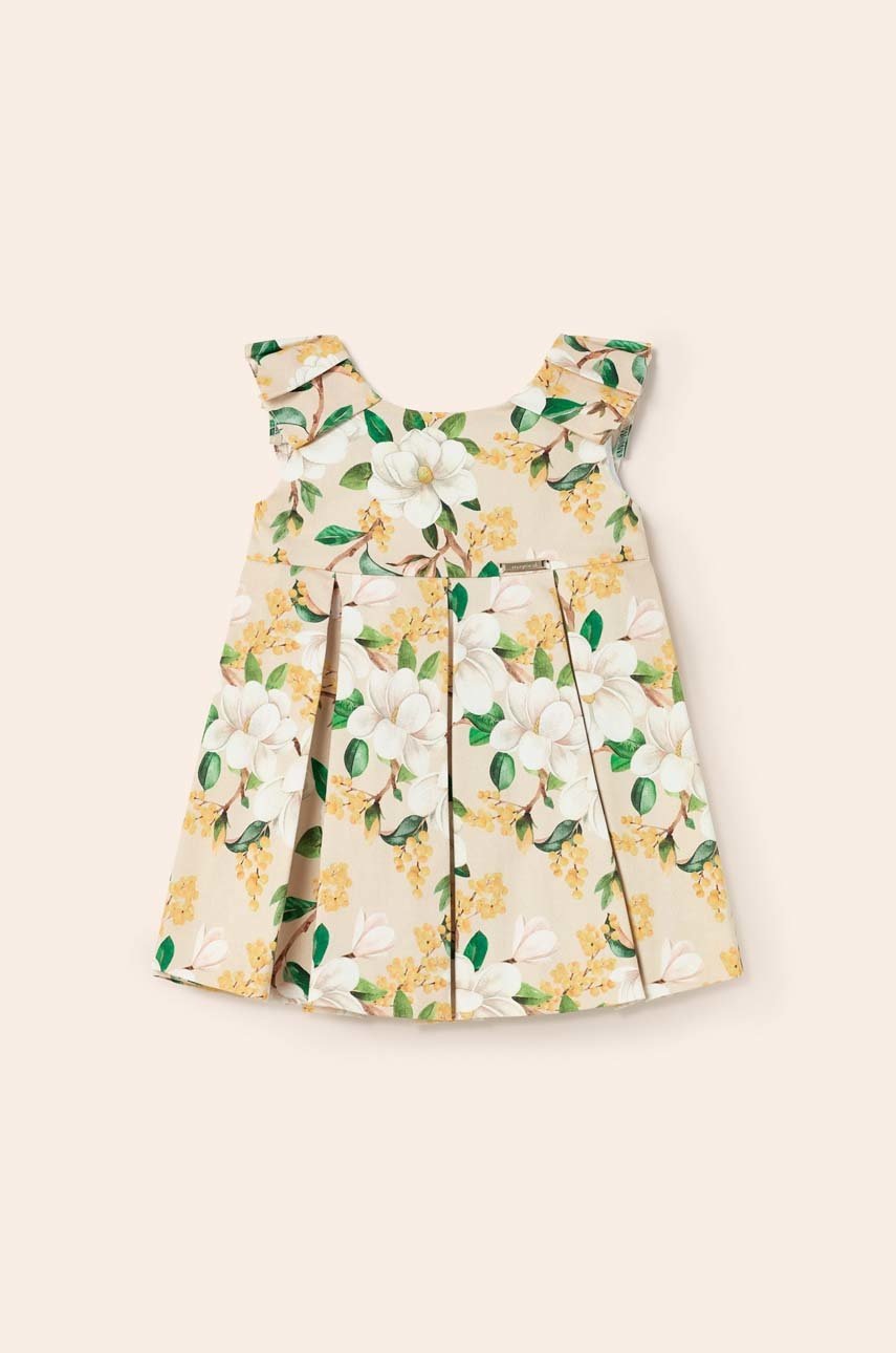 Детское платье Mayoral цвет бежевый mini расклешённое