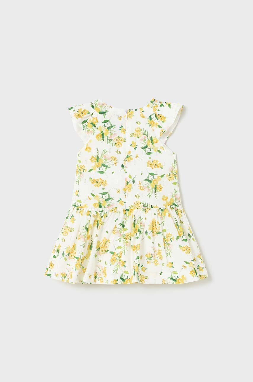 Платье для младенцев Mayoral цвет белый mini расклешённое Платье для младенцев Mayoral цвет белый mini расклешённое