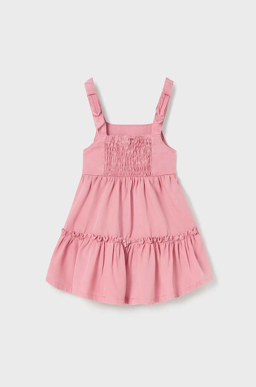 Платье для младенцев Mayoral цвет розовый mini расклешённое Платье для младенцев Mayoral цвет розовый mini расклешённое