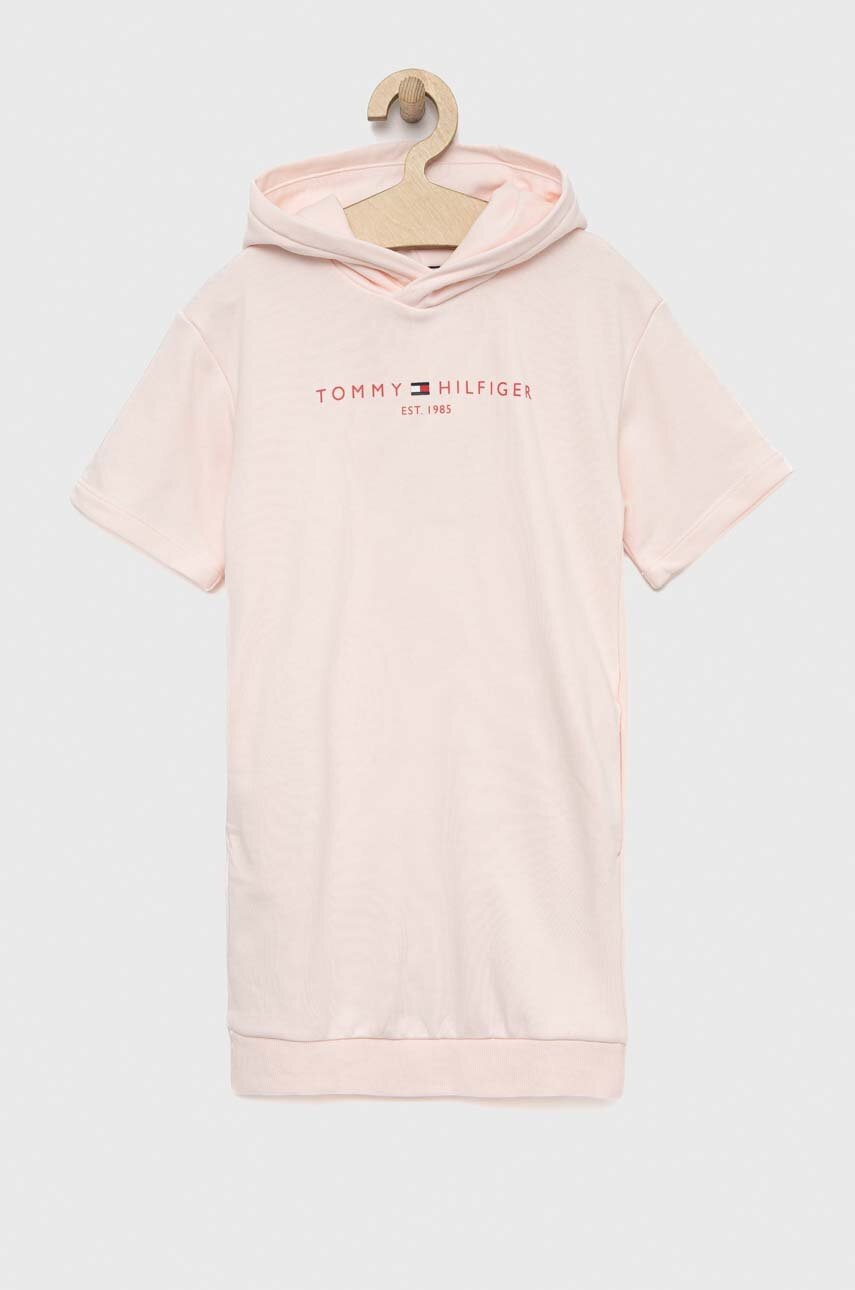 

Детское платье Tommy Hilfiger цвет розовый mini прямая