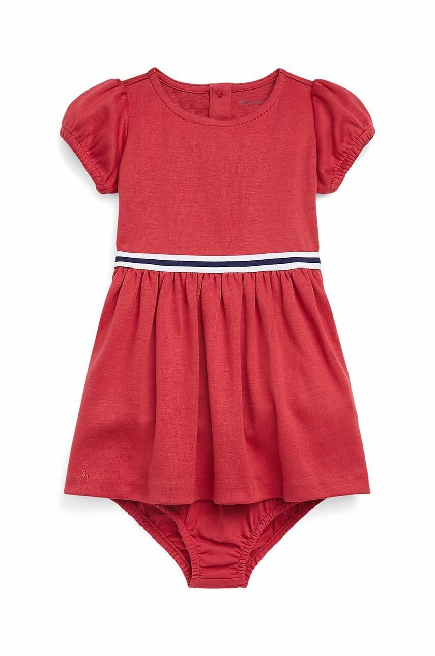 Levně Kojenecká sukýnka Polo Ralph Lauren červená barva, mini, áčková