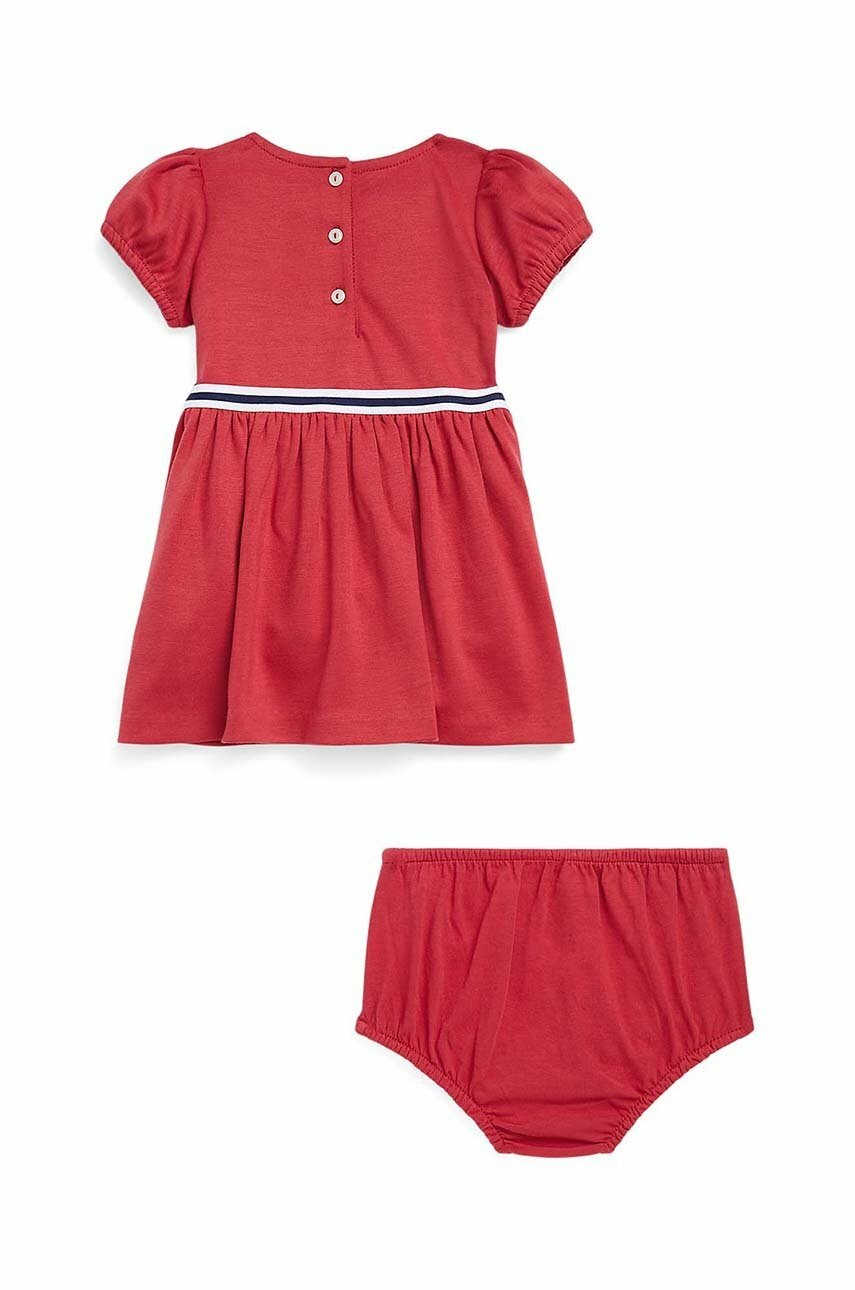Сукня для немовлят Polo Ralph Lauren колір червоний mini розкльошена