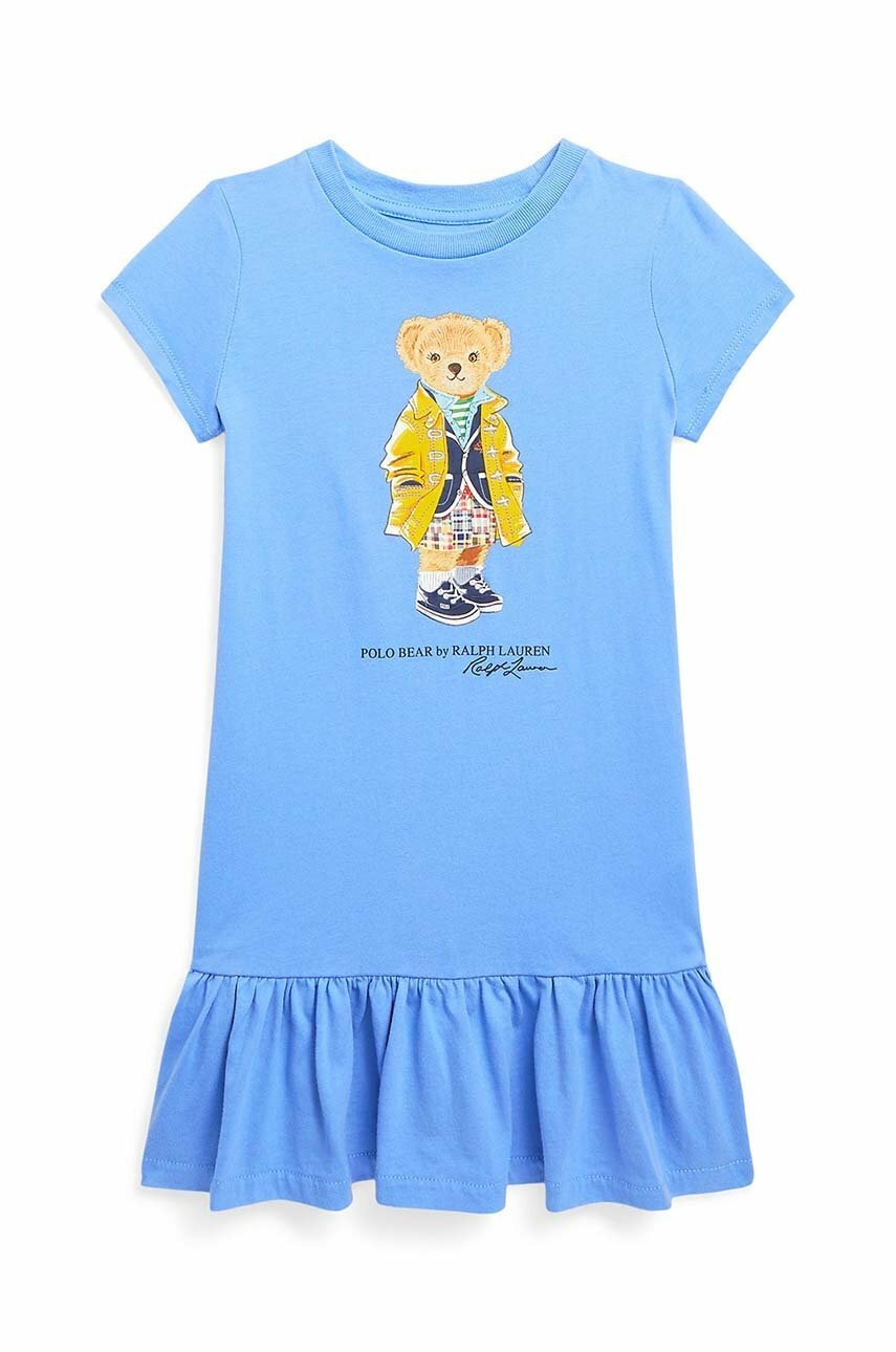 

Хлопковое детское платье Polo Ralph Lauren mini прямая