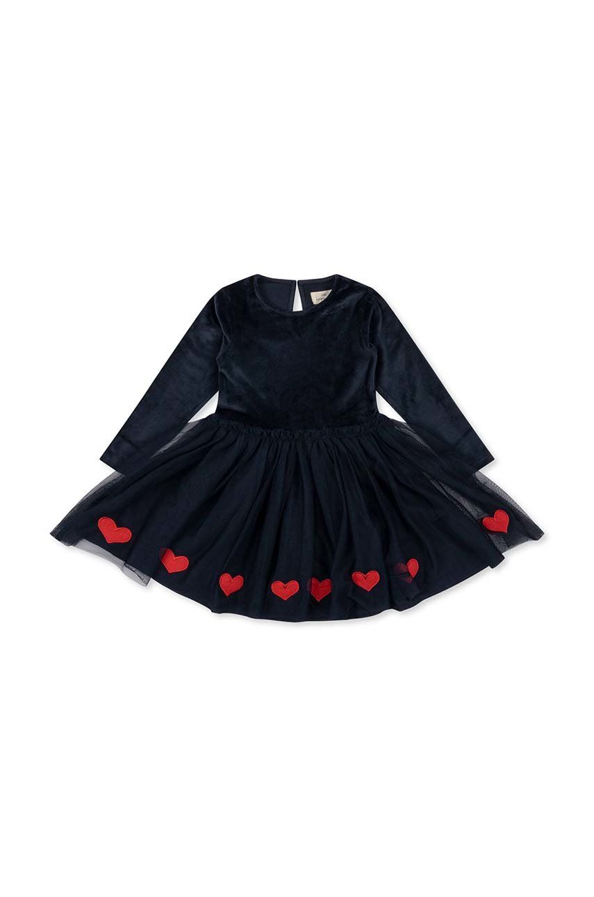 Konges SlÃ¸jd rochie bebe culoarea negru, mini, evazati