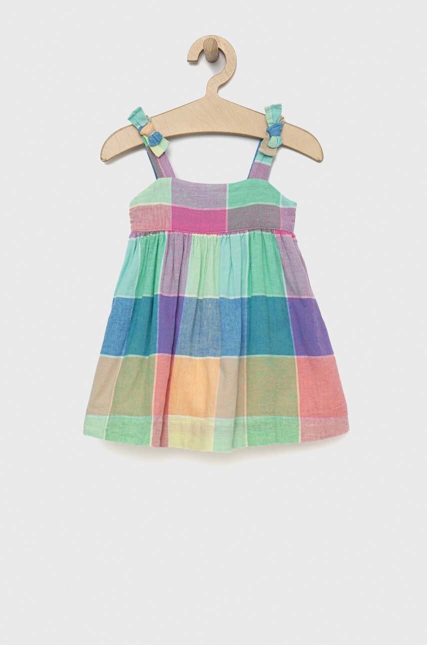 Šaty s příměsí lnu pro děti GAP mini - vícebarevná -  Hlavní materiál: 55 % Len