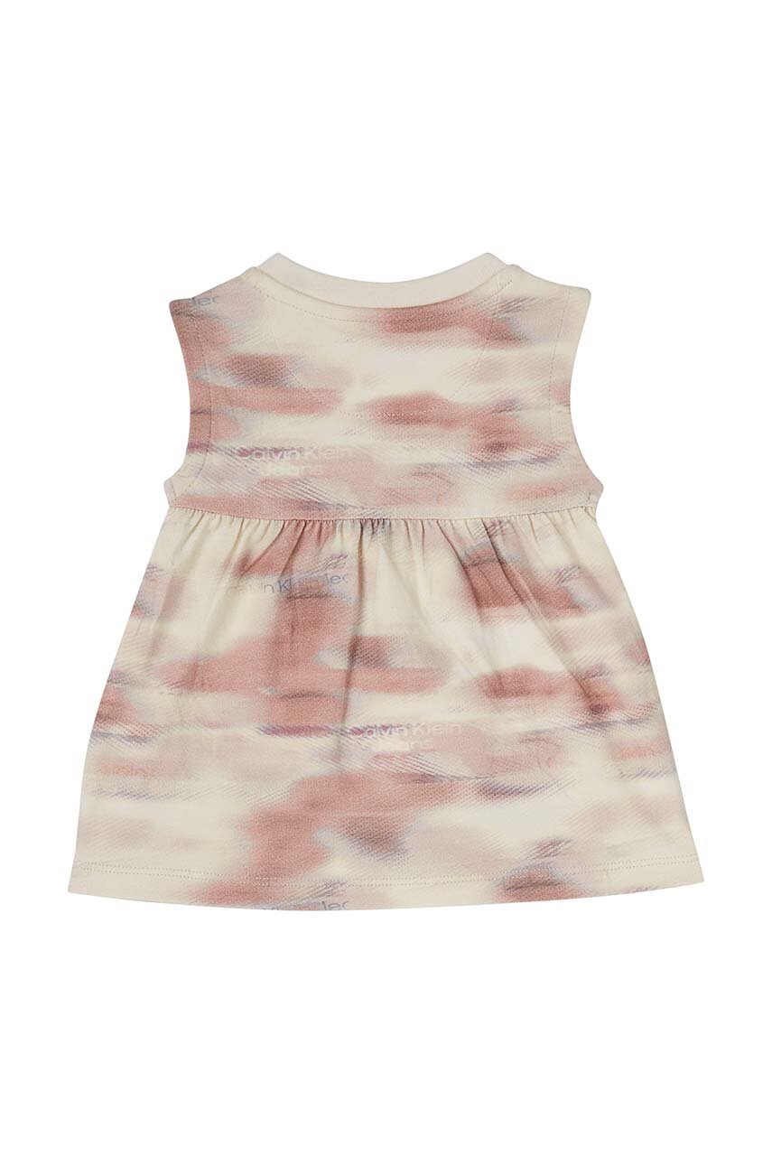 Платье для младенцев Calvin Klein Jeans цвет бежевый mini расклешённое
