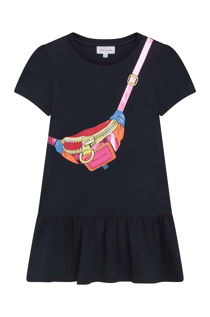 

Дитяча бавовняна сукня Marc Jacobs колір синій mini пряма