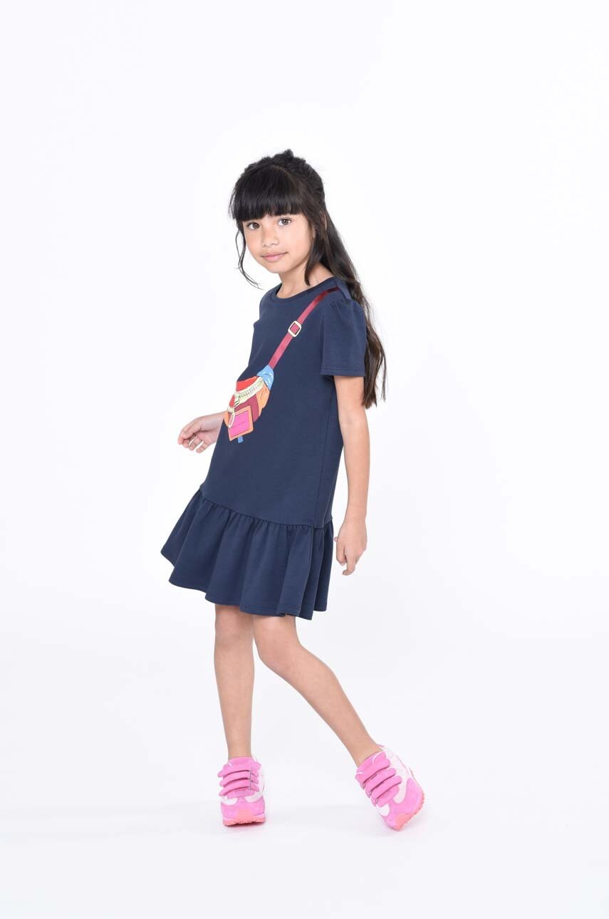 

Дитяча бавовняна сукня Marc Jacobs колір синій mini пряма