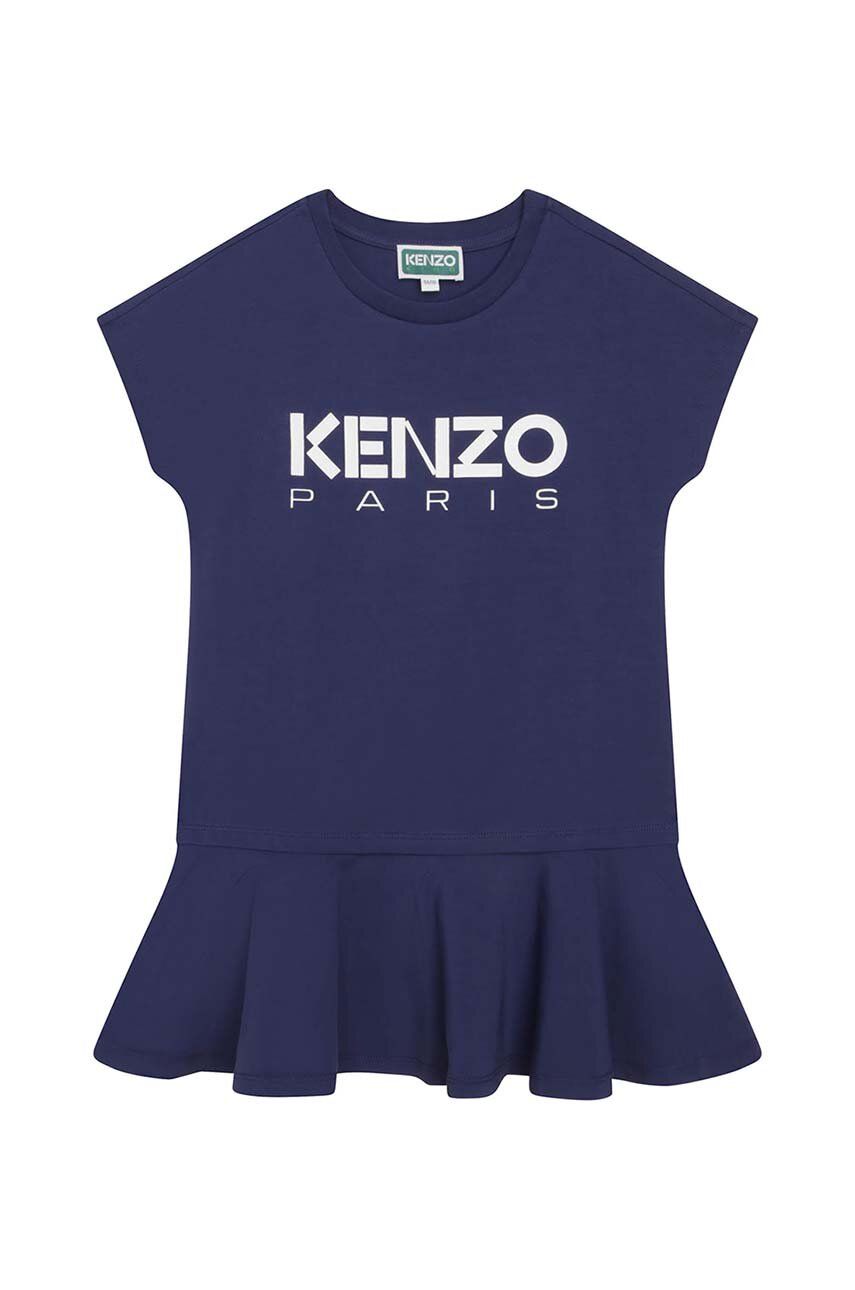 Dívčí šaty Kenzo Kids tmavomodrá barva, mini