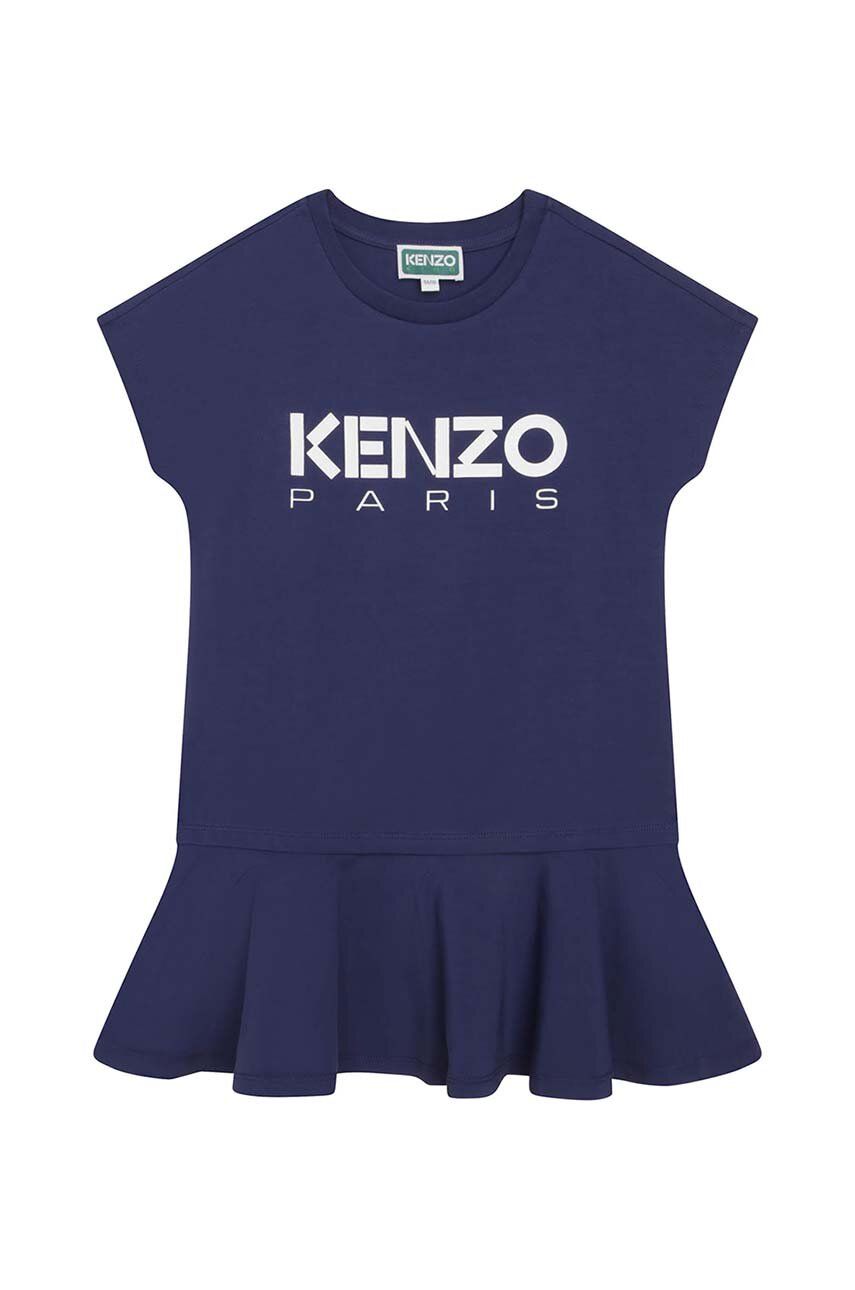 Дитяча сукня Kenzo Kids колір синій mini розкльошена Дитяча сукня Kenzo Kids колір синій mini розкльошена