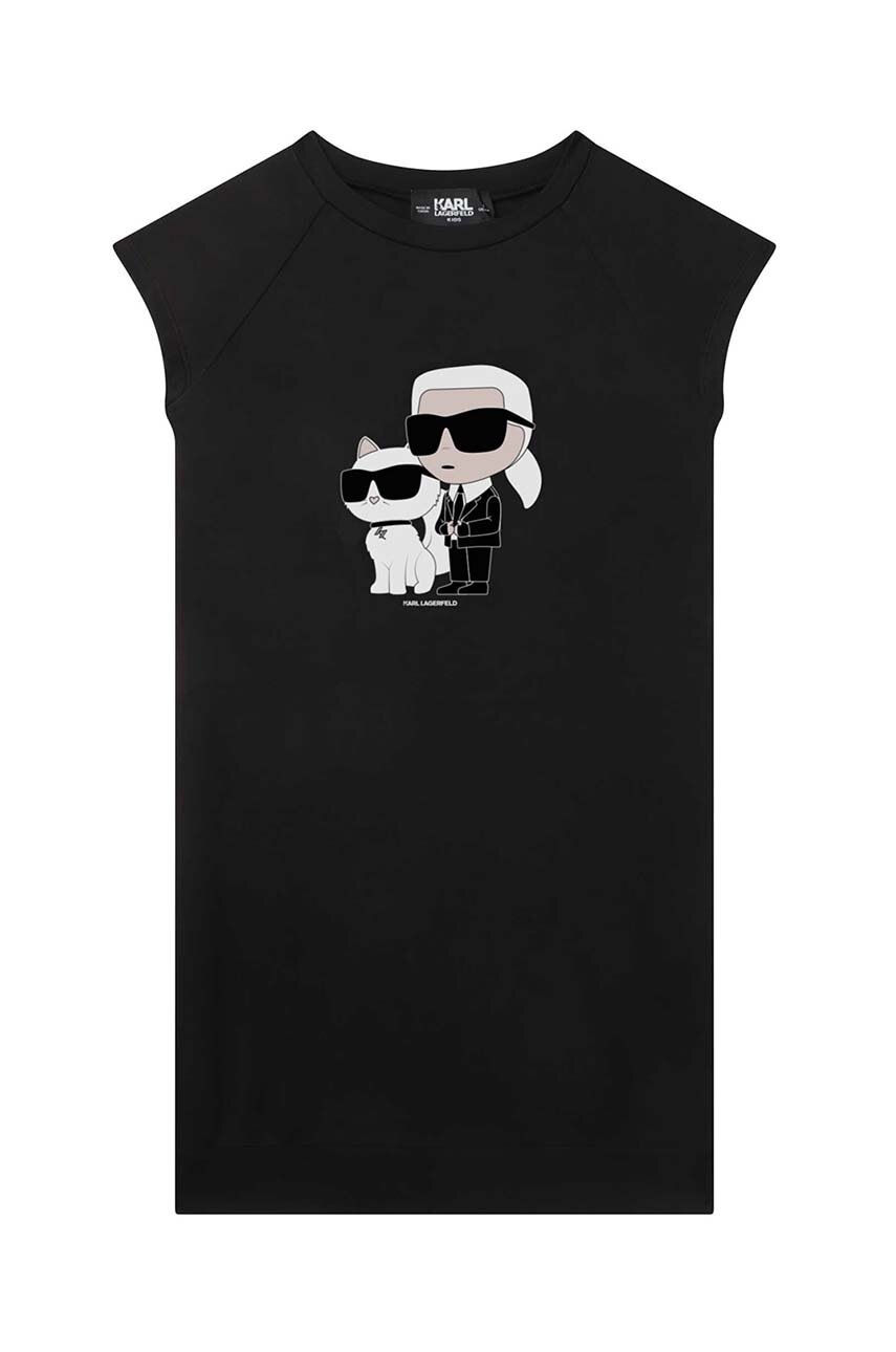 

Дитяча сукня Karl Lagerfeld колір чорний mini пряма