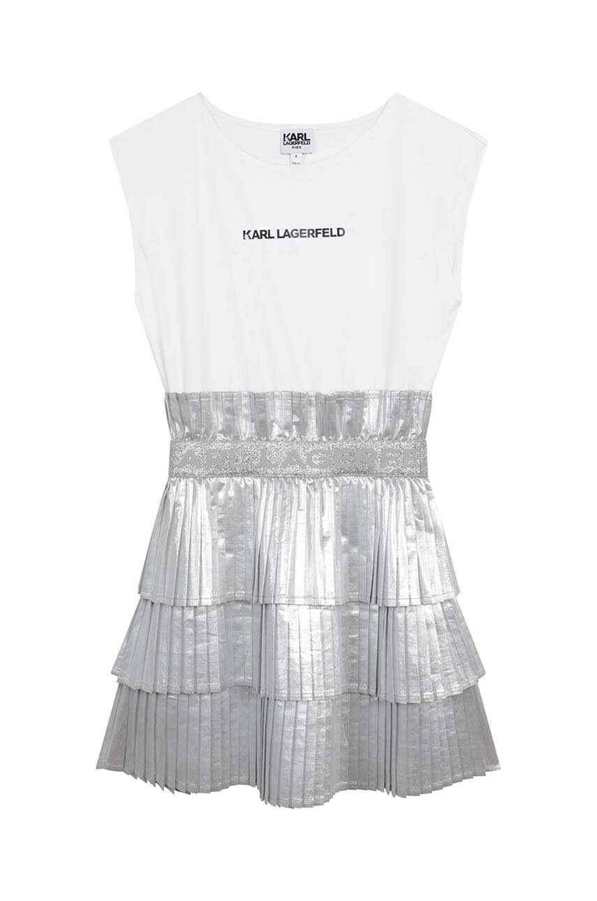

Дитяча сукня Karl Lagerfeld колір сірий mini розкльошена