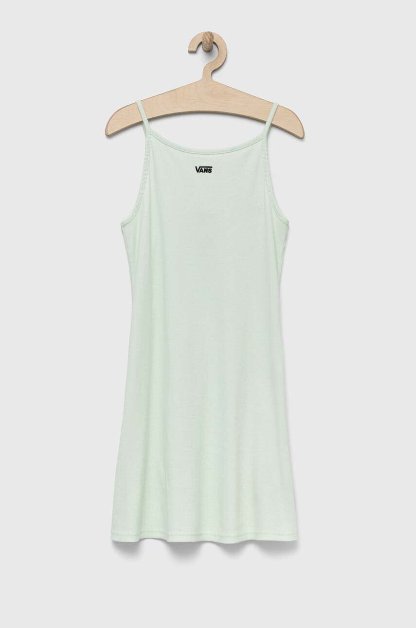 Vans rochie girls jessie dress clearly aqua culoarea verde, mini, drept