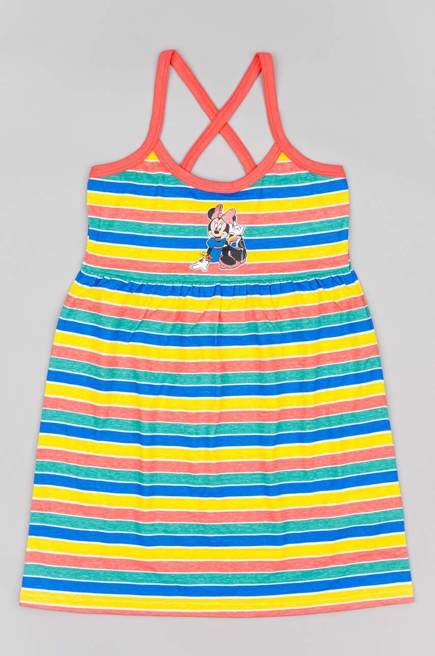 E-shop Dětské bavlněné šaty zippy oranžová barva, mini