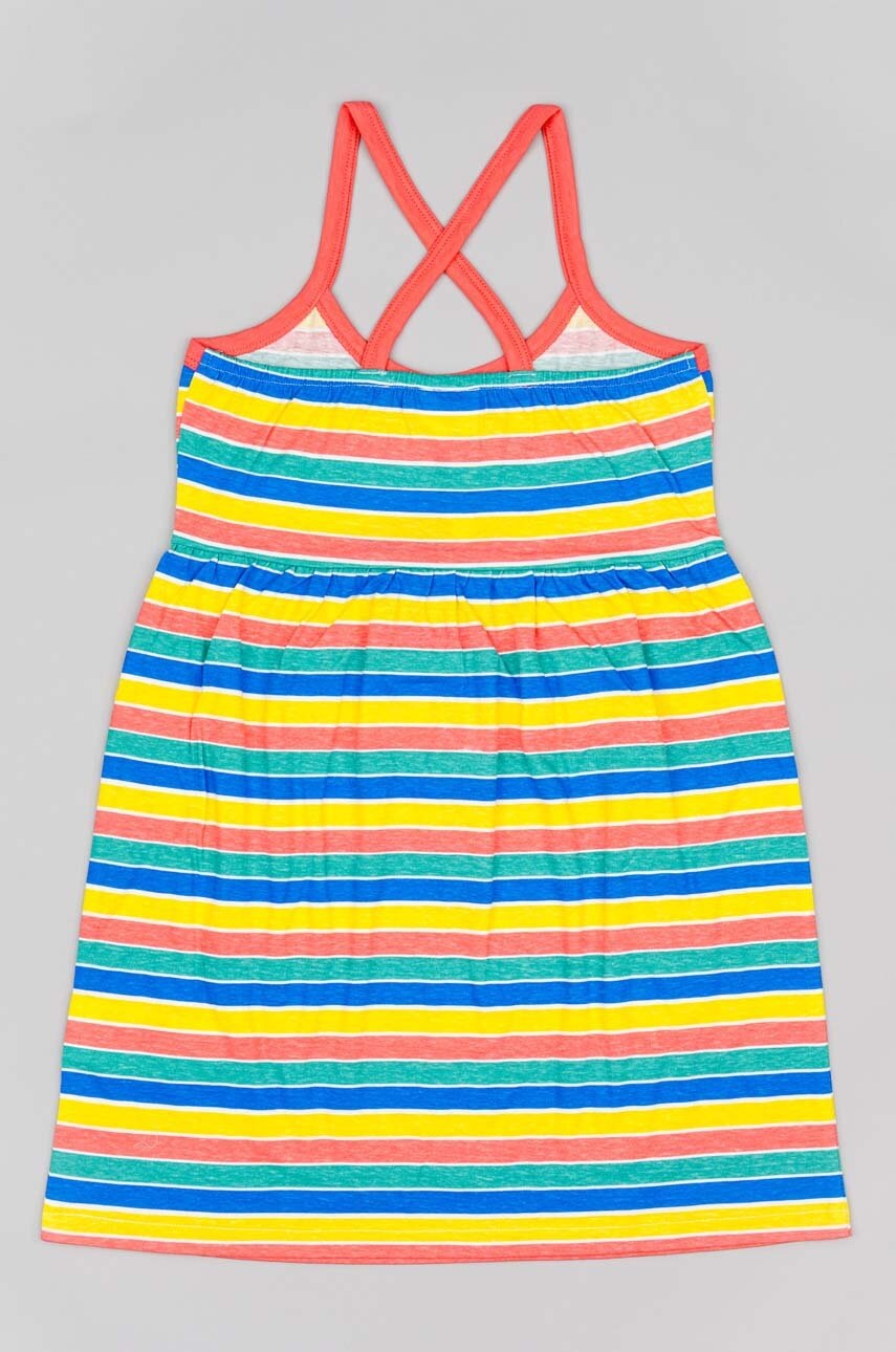 Хлопковое детское платье zippy цвет оранжевый mini расклешённое Хлопковое детское платье zippy цвет оранжевый mini расклешённое