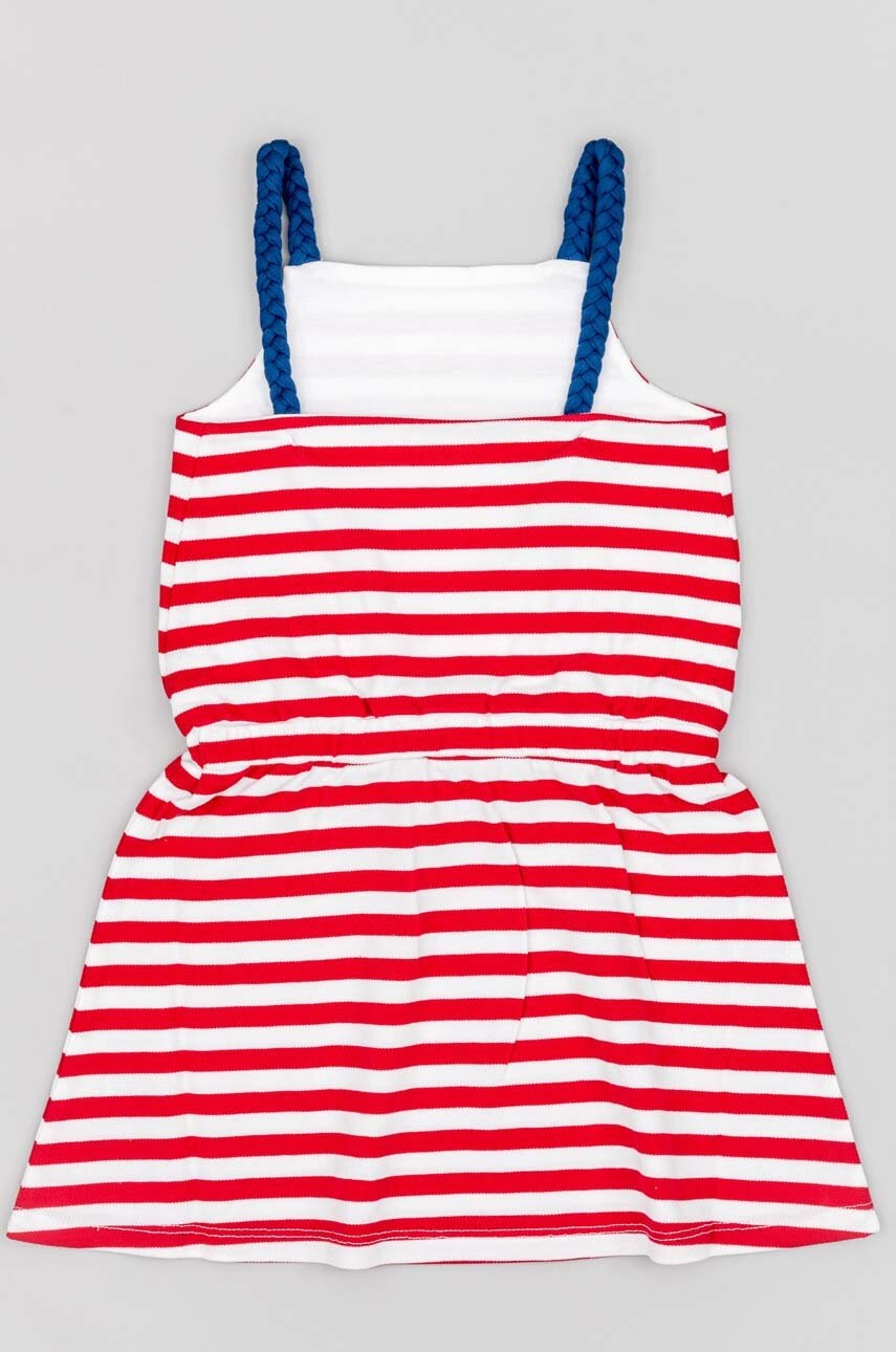 Дитяча бавовняна сукня zippy колір червоний mini розкльошена