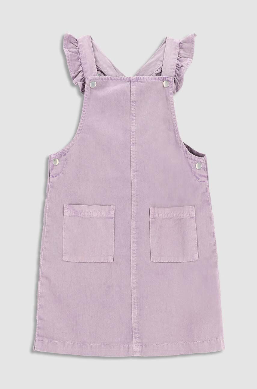 Coccodrillo rochie din denim pentru copii culoarea violet, mini, drept