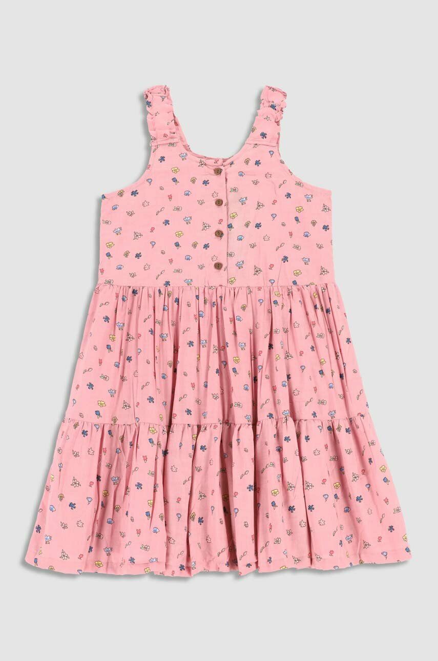 Levně Dívčí šaty Coccodrillo růžová barva, mini