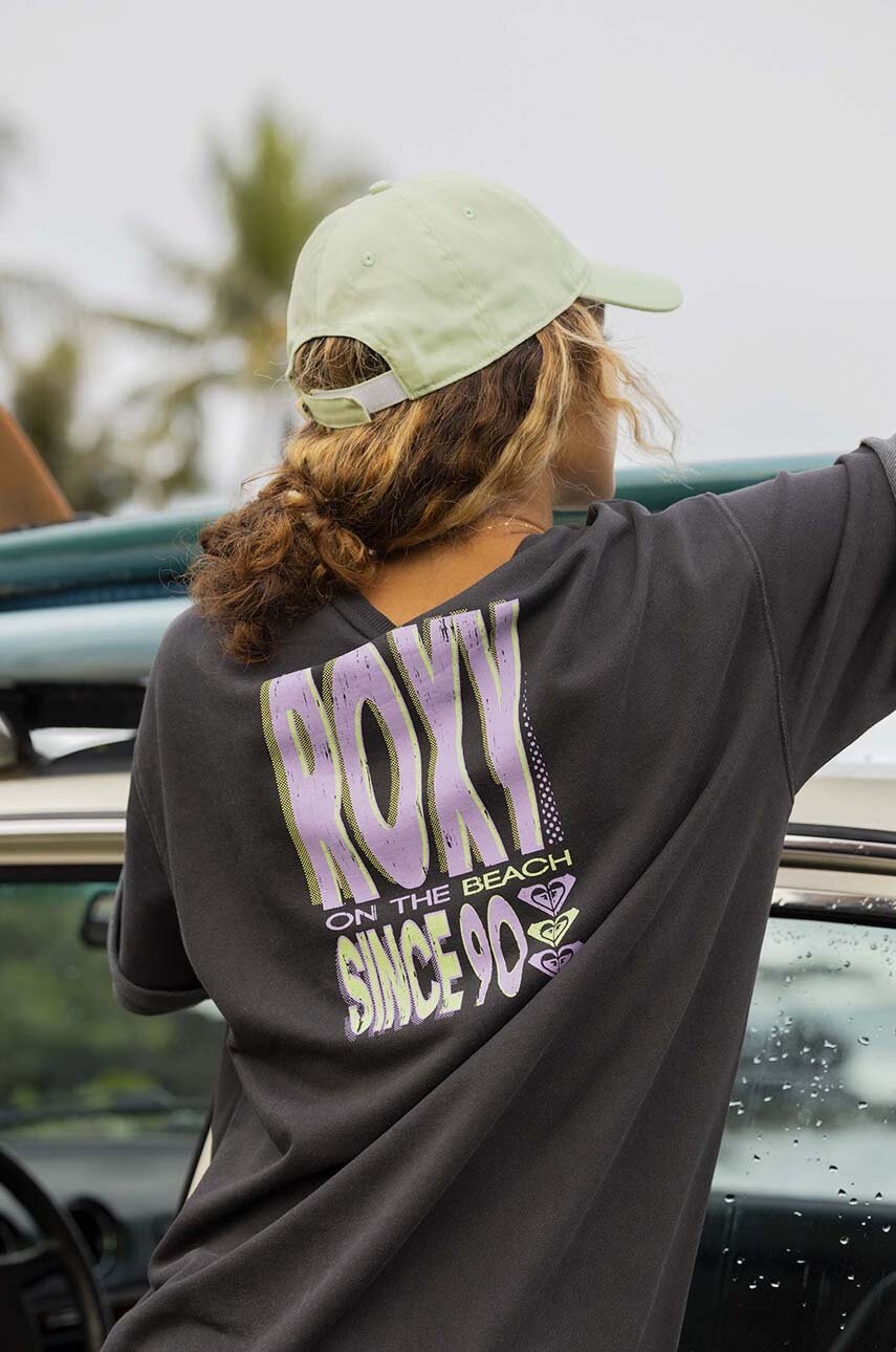 

Дитяча сукня Roxy колір чорний mini oversize