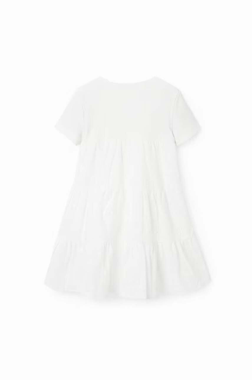 Дитяча сукня Desigual колір білий midi розкльошена в Києві Дитяча сукня Desigual колір білий midi розкльошена в Києві