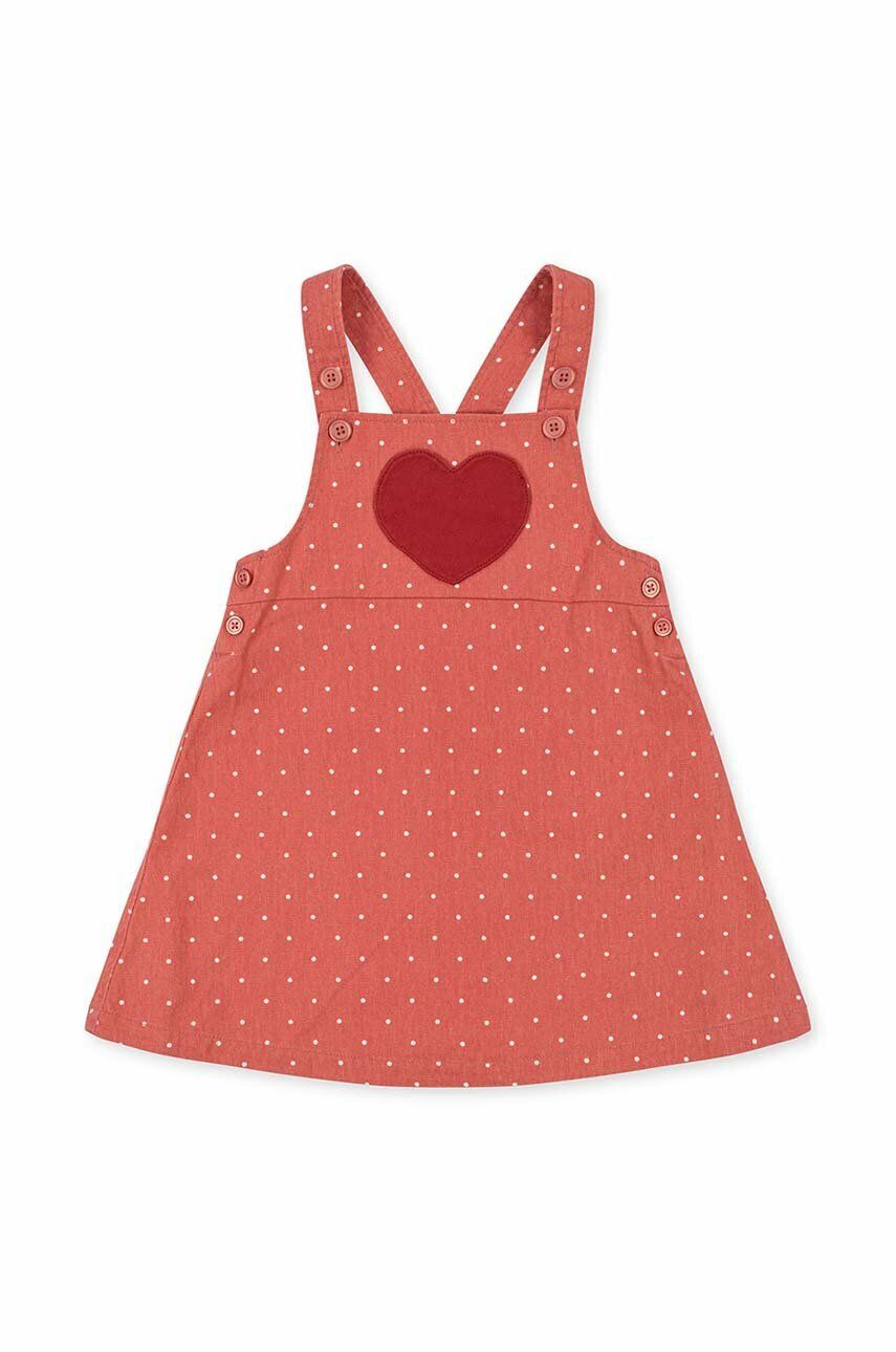Dětské bavlněné šaty Konges Sløjd růžová barva, mini - růžová -  100 % Organická bavlna