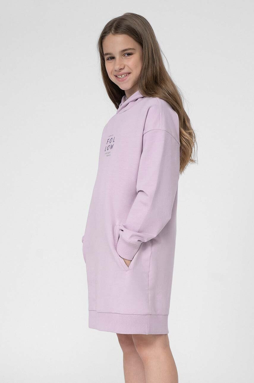 4F rochie fete culoarea violet, mini, oversize