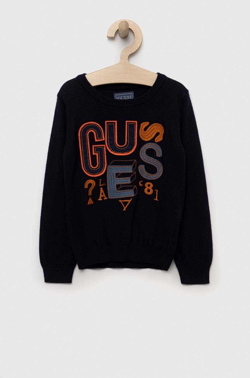 

Дитячий светр Guess колір синій легкий